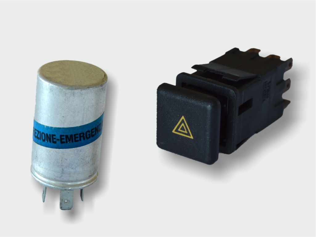 Indicator hazard warning light control and switch