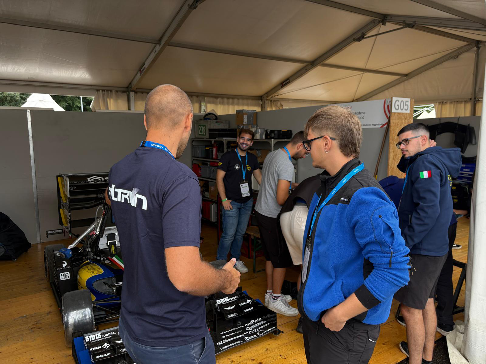 The Bitron Automotive Team at Formula SAE Italy with young international students