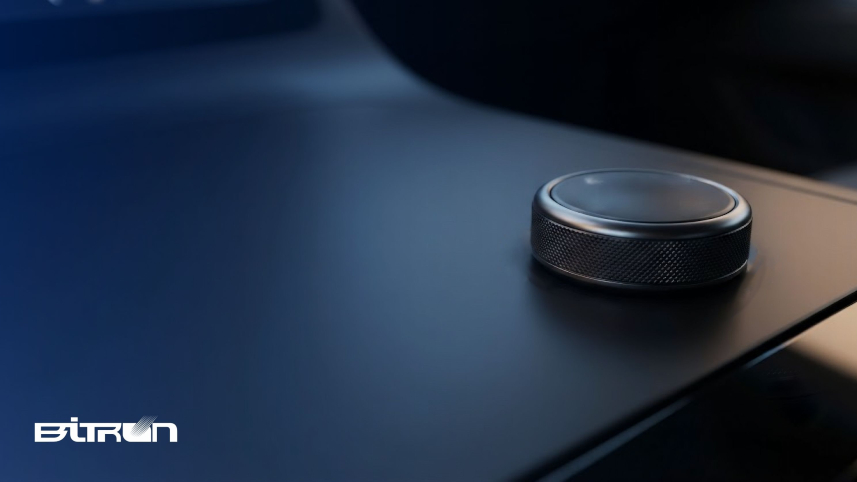 Automotive Control Interface Design: Removing Constraints from Modern Vehicle Interiors. AI-generated visualization based on Bitron concept design.
